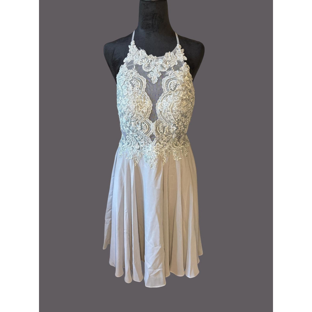 Elegant JJ's House Dress - Stunning Gray Evening Gown - Size 10